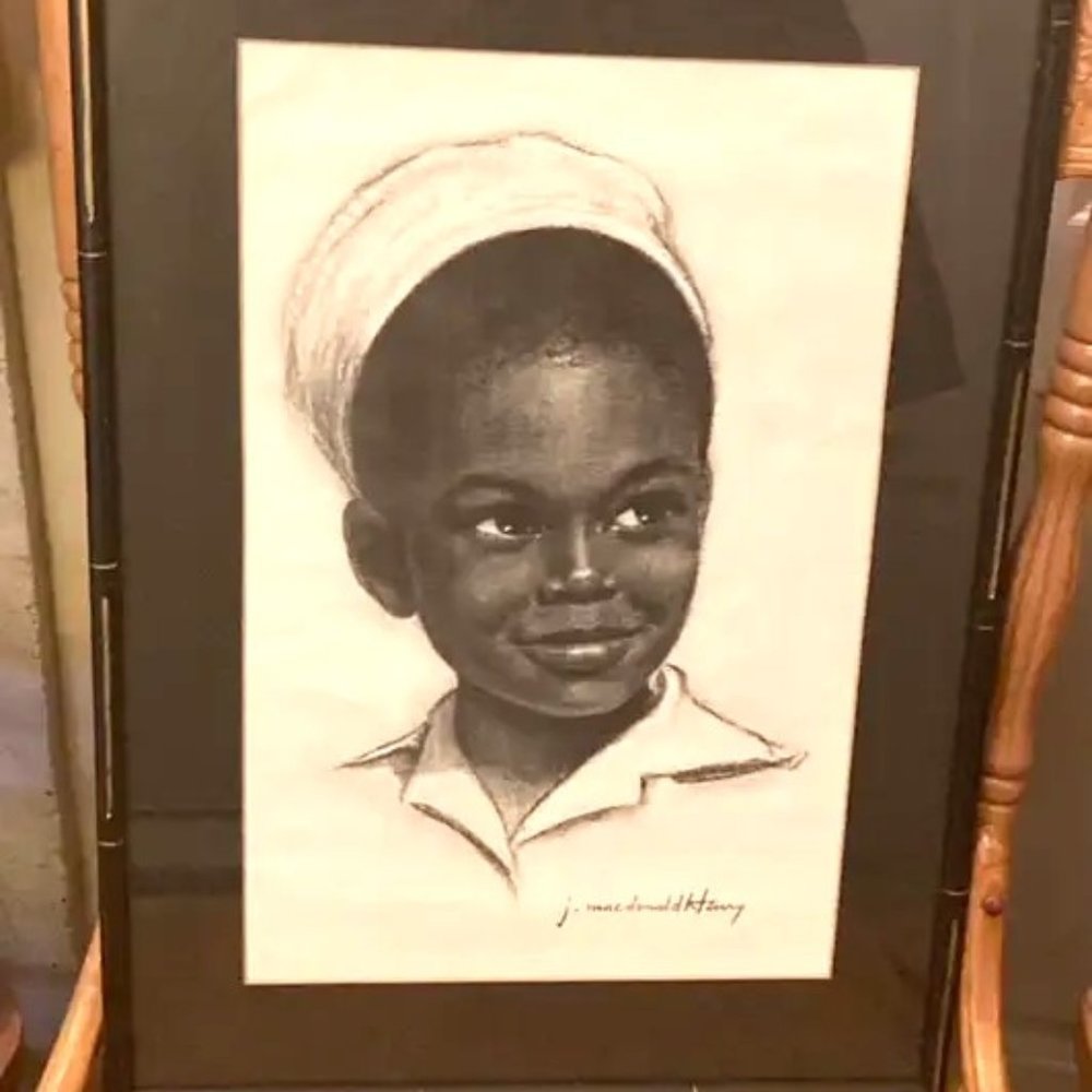 J. MacDonald Henry "Jamaican Girl" Art Piece